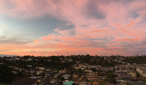 Sunset January 10, 2017 Halawa Heights, Hawaii